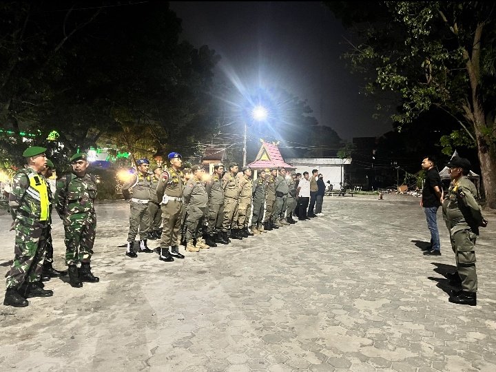 Cipta Kondisi, Kodim 0301/Pekanbaru Bersama Satpol PP Jaga Ketertiban Masyarakat