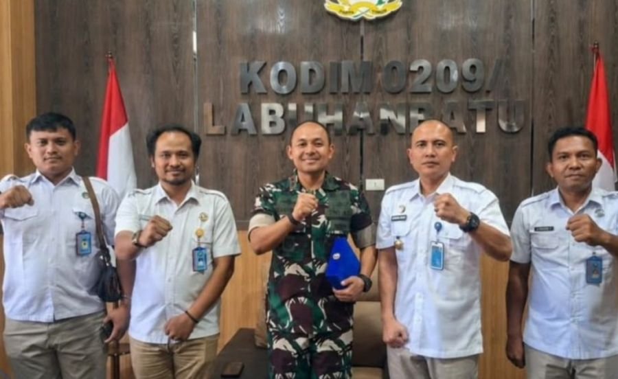 Dandim 0209/LB Sambut Kunjungan Kepala BNNK Labura, Perkuat Sinergi P4GN