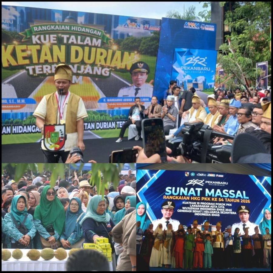 Dandim 0301/Pekanbaru Hadiri Festival Kuliner Melayu 2026, Rekor MURI Talam Durian 1 Km dan Sunat Ma