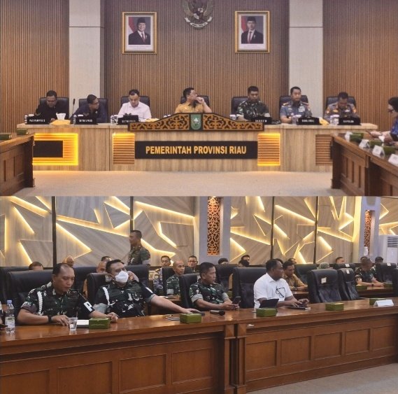 Dandim 0301/Pekanbaru Hadiri Rakor Persiapan Kunjungan RI 4 di Provinsi Riau