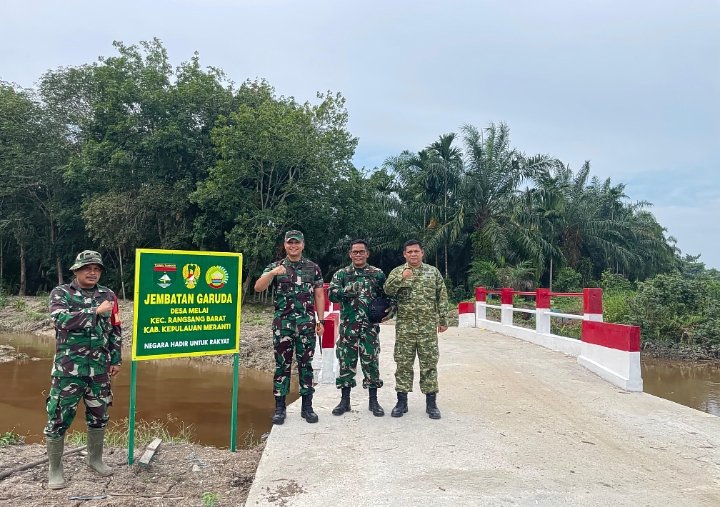 Dandim 0303 Bengkalis Pastikan Jembatan Garuda Layak, Warga Dapat Manfaat