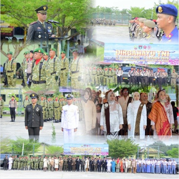 Dandim 0303 Pimpin Upacara HUT ke-81 TNI, Tegaskan TNI Harus PRIMA dan Semakin Dekat dengan Rakyat