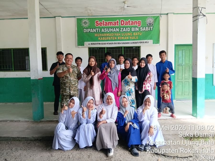Dandim 0313/KPR Salurkan Santunan Jumat Berkah ke Panti Asuhan Zaid Bin Sabit Muhammadiyah