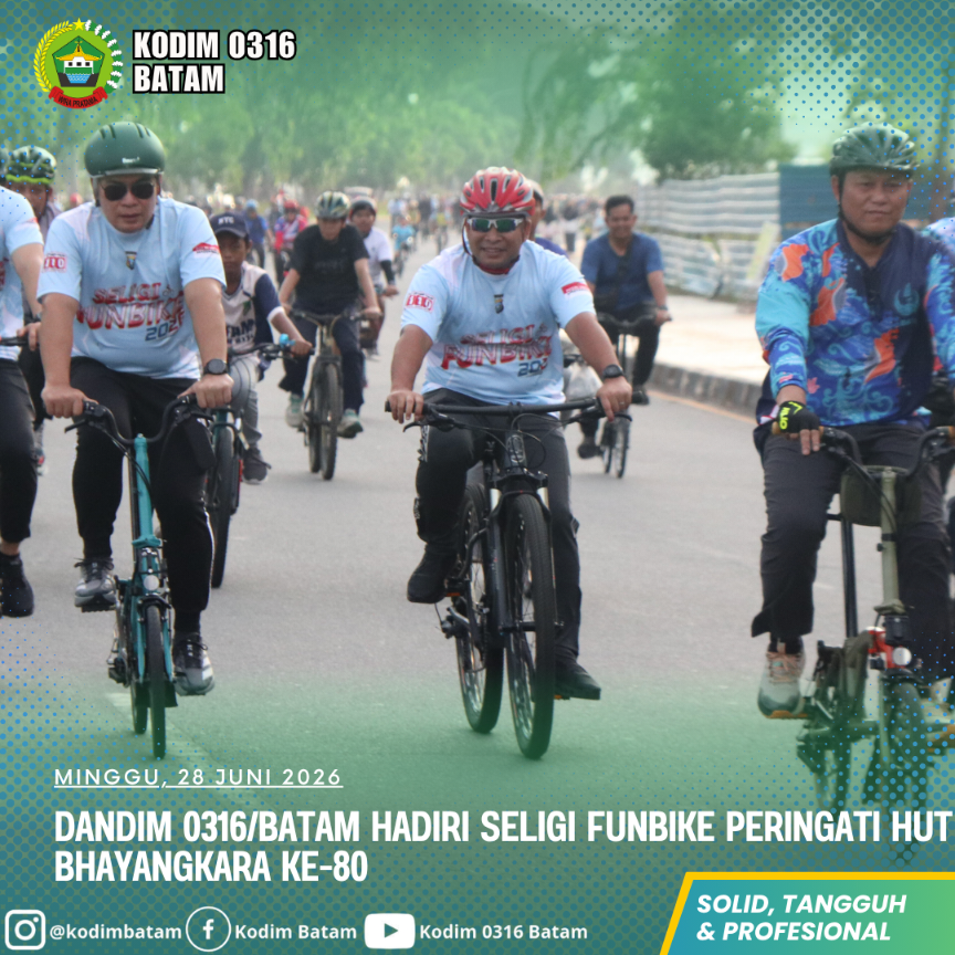Dandim 0316/Batam Hadiri Seligi Funbike Peringati HUT Bhayangkara Ke-80
