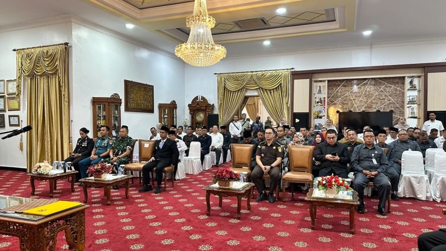 Dandim 0317/TBK Hadiri Pelantikan Sekda Baru Kabupaten Karimun