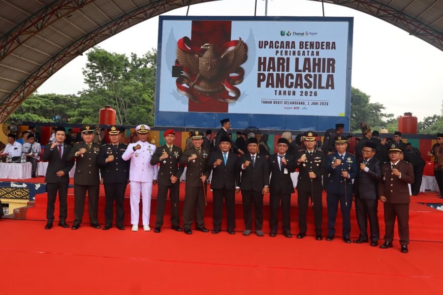 Dandim 0320/Dumai Hadiri Upacara Peringatan Hari Lahir Pancasila Tahun 2026