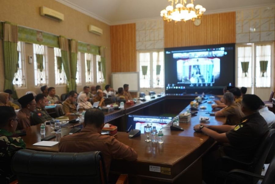Dandim 0322/Siak Ikuti Rakor Nasional Penanggulangan Puncak Karhutla 2026