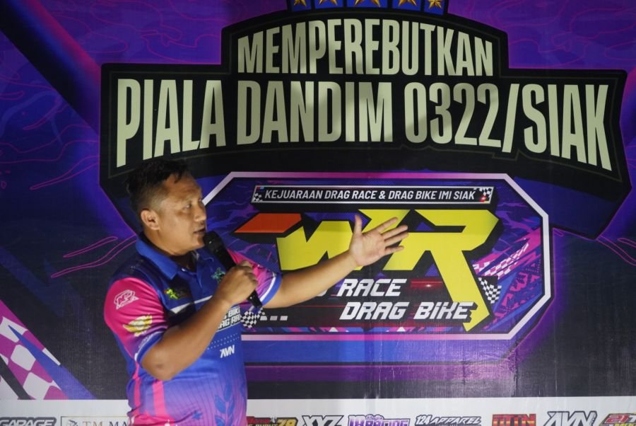 DANDIM 0322/SIAK RESMI TUTUP KEJUARAAN WR DRAG RACE DAN DRAG BIKE IMI KABUPATEN SIAK 2026.