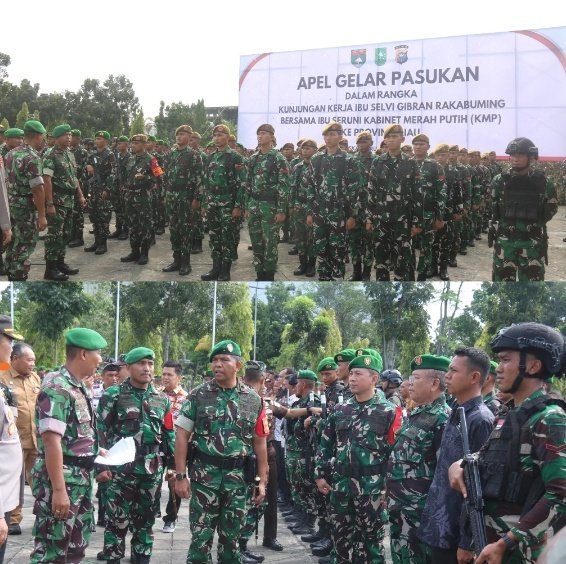 Dandim Hadiri Apel Pengamanan Kunjungan Ibu Selvi Gibran Rakabuming di Provinsi Riau