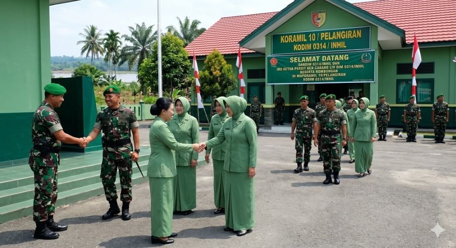 Dandim Inhil Turun ke Pelangiran, Bantuan Disalurkan
