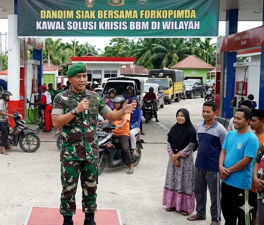 Dandim Siak Bersama Forkopimda Kawal Solusi Krisis BBM di Wilayah