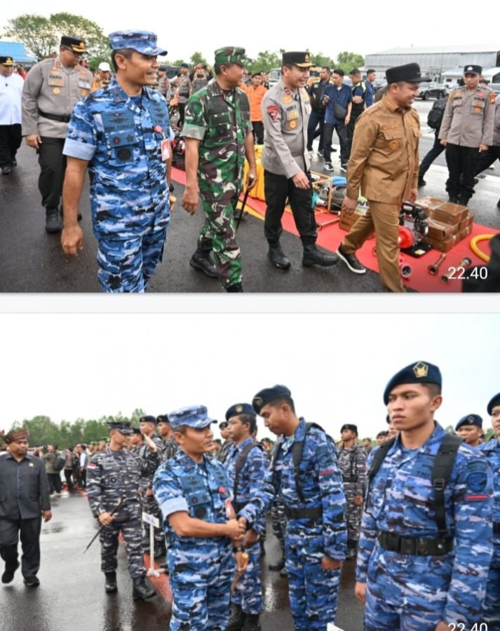 Danlanud Roesmin Nurjadin Hadiri Apel Kesiapsiagaan Karhutla di Dumai