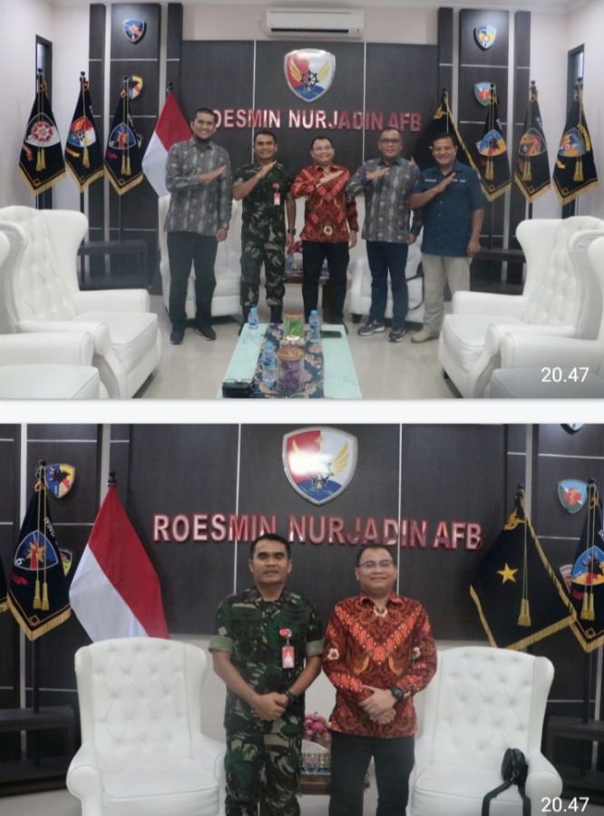 Danlanud Roesmin Nurjadin Sambut Audiensi Rektor Unilak