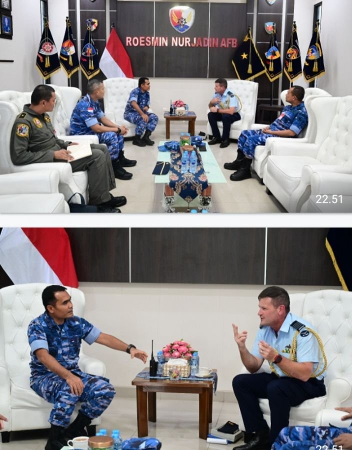 Danlanud Roesmin Nurjadin Terima Kunjungan Personel Athud Australia