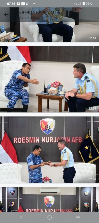 Danlanud Roesmin Nurjadin Terima Kunjungan Personel Athud Australia, Persiapan Elang Ausindo 2025