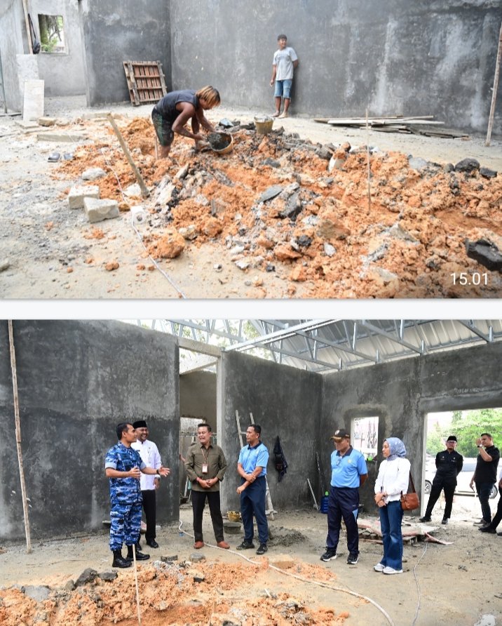 Danlanud Roesmin Nurjadin Tinjau Progres Pembangunan SPPG, Dukung Program Makan Bergizi Gratis