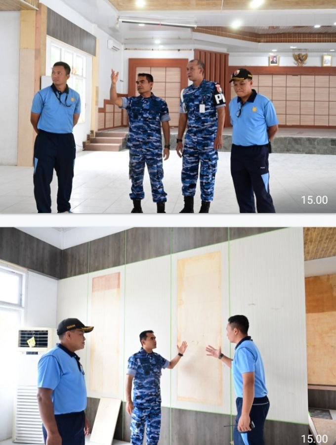 Danlanud Roesmin Nurjadin Tinjau Progres Renovasi Balai Prajurit Edy Harjoko