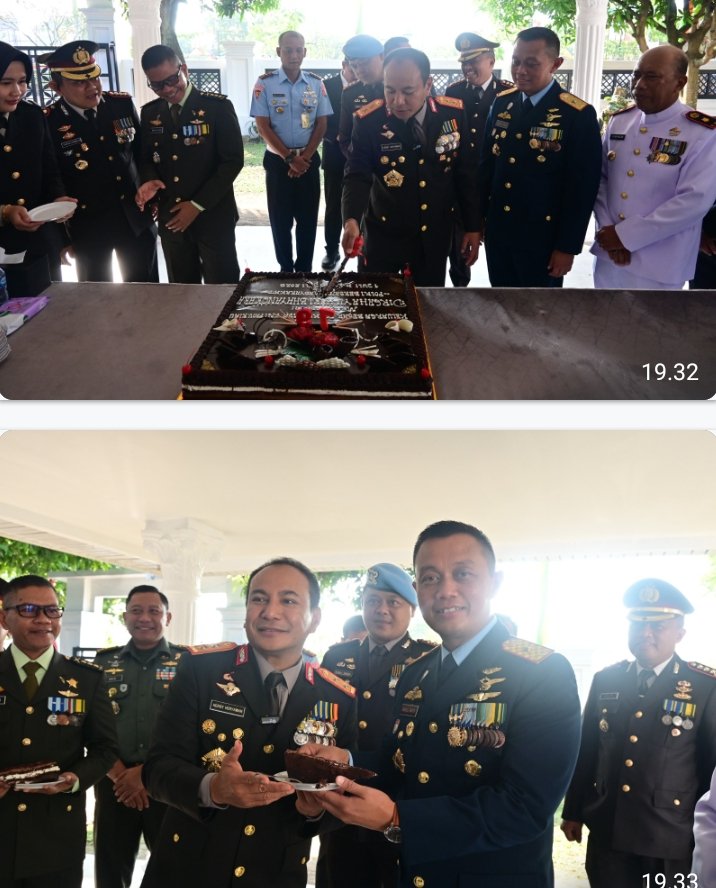 Danlanud RSN Bersama TNI Wilayah Riau Beri Kejutan di Hari Bhayangkara ke-79