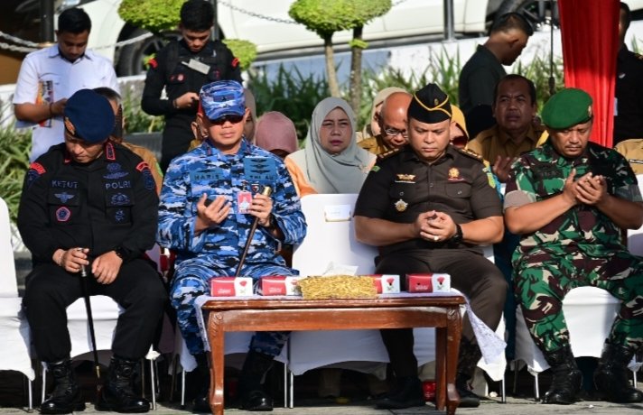 Danlanud RSN Hadiri Apel Kebangsaan, Teguhkan Semangat Persatuan di Riau