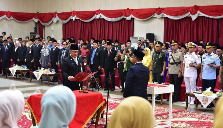 Danlanud RSN Hadiri Pelantikan dan Pengambilan Sumpah Jabatan Sekda Provinsi Riau