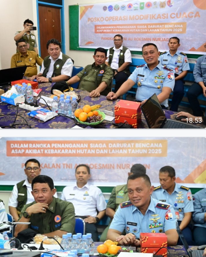 Danlanud RSN Hadiri Rapat Evaluasi Karhutla Riau: TNI AU Siap Dukung Penanggulangan Terpadu