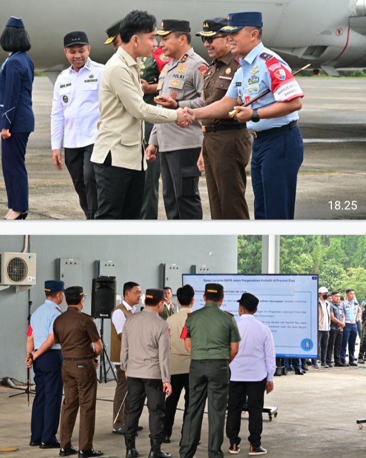 Danlanud RSN Sambut Kunjungan Wapres Gibran Rakabuming Raka di Provinsi Riau