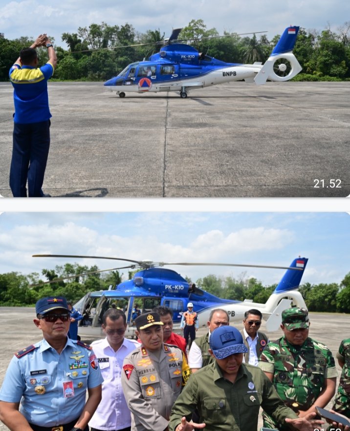 Danlanud RSN Sambut Menteri Kehutanan di Tengah Krisis Asap Riau, Sinergi Udara Diperkuat