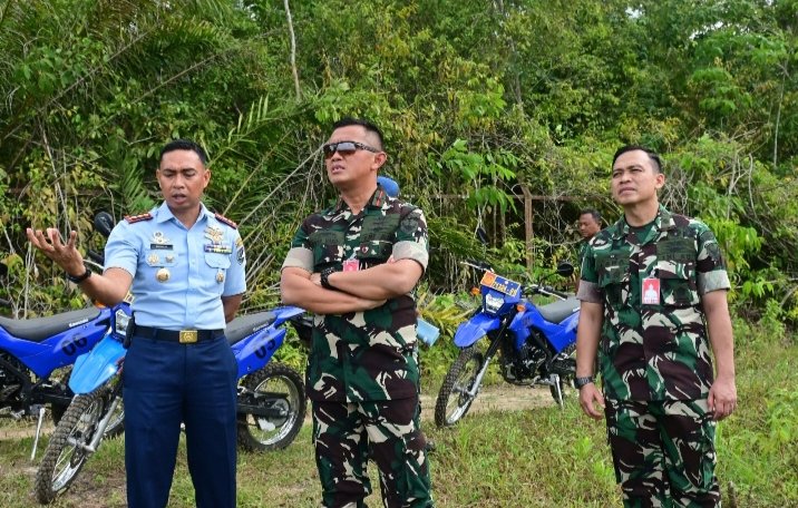 Danlanud RSN Tinjau Aset Tanah TNI AU di Satrad 104 Dumai