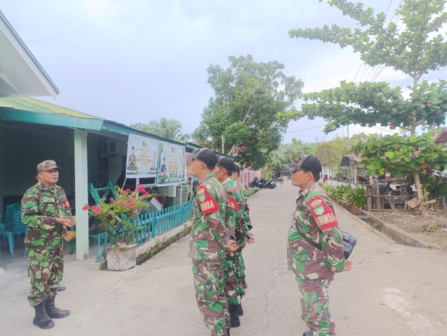 Danpos 03/Tempuling Pimpin Apel Pagi, Tekankan Disiplin Babinsa