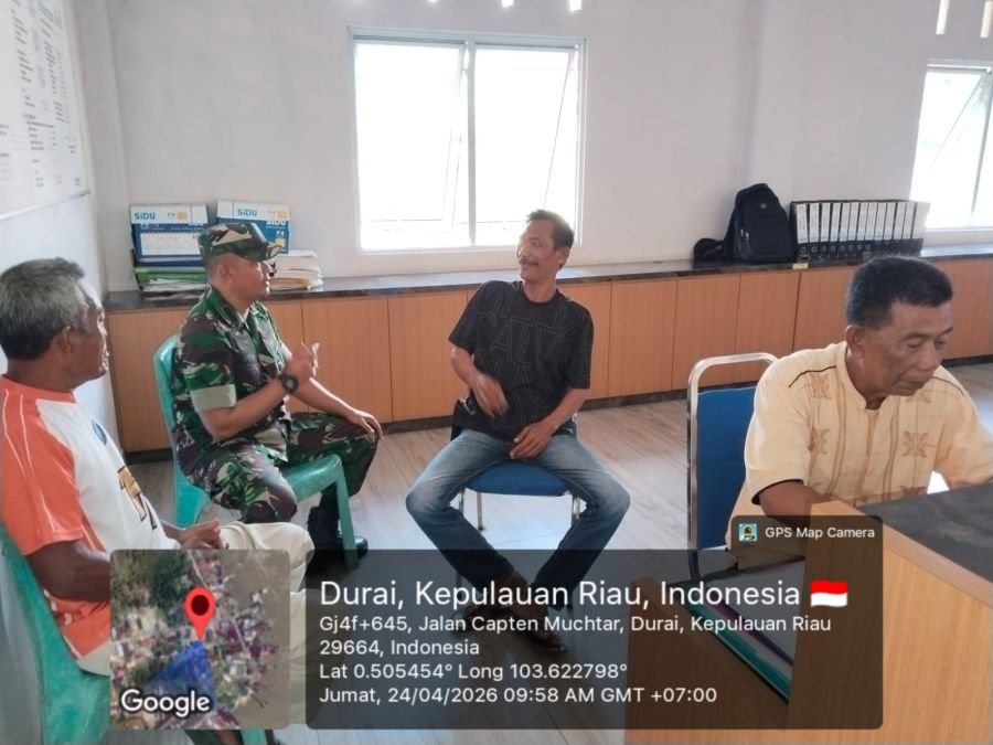Danpos Durai Perkuat Sinergi Desa Telaga Tujuh Lewat Komsos