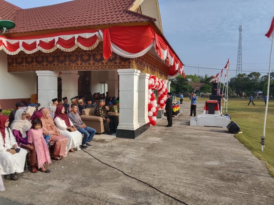 Danpos Ramil 02/KT Hadiri Upacara HUT RI ke-81 di Kec.Benai
