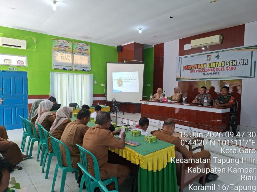 DANPOSMIL TAPUNG HILIR HADIRI RAPAT KOORDINASI LINTAS SEKTORAL BIDANG KESEHATAN