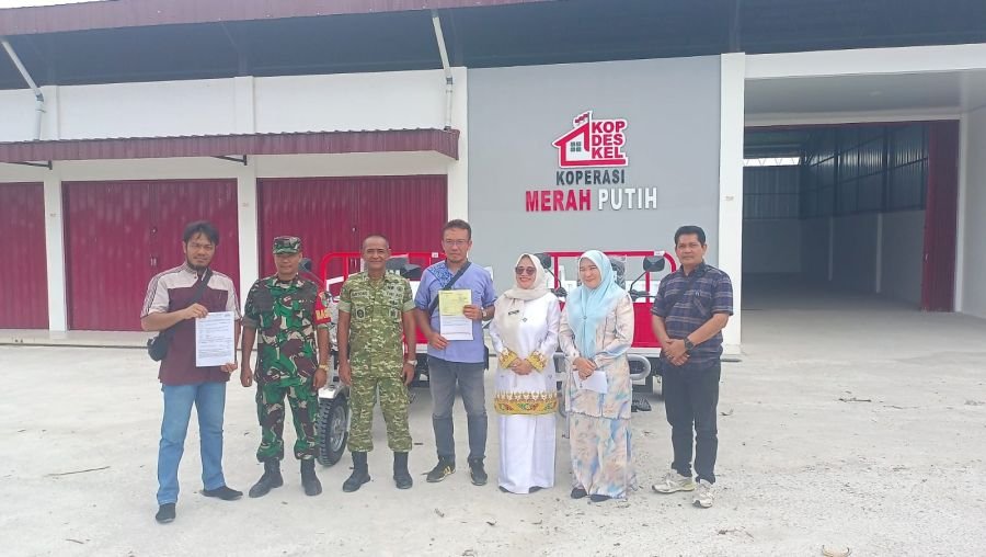 Danramil 01 Rumbai Hadiri dan Serahkan Bantuan Kendaraan untuk KDKMP Meranti Pandak
