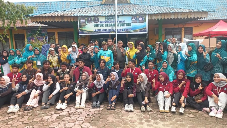Danramil 02/Bukit Kapur Diwakili Hadiri Kampanye Gerakan Masyarakat Hidup Sehat dan Launching Kecama