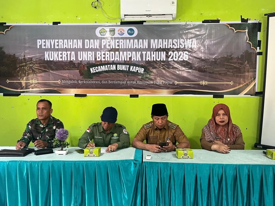Danramil 02/Bukit Kapur Hadiri Penyerahan Mahasiswa Kukerta UNRI Berdampak 2026 di bukit kapur