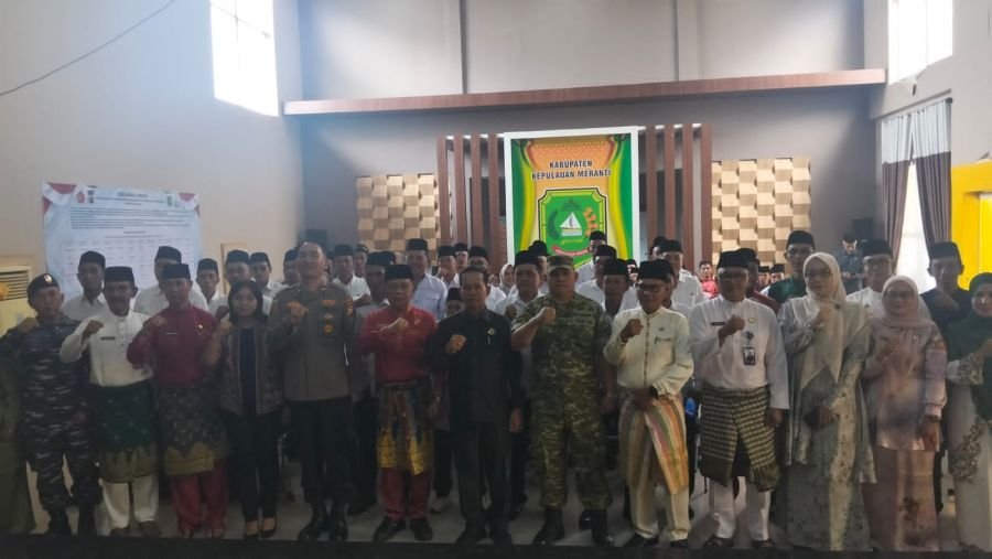 Danramil 02/Tebing Tinggi Hadiri Deklarasi Damai Pilkades Serentak 2026 di Meranti