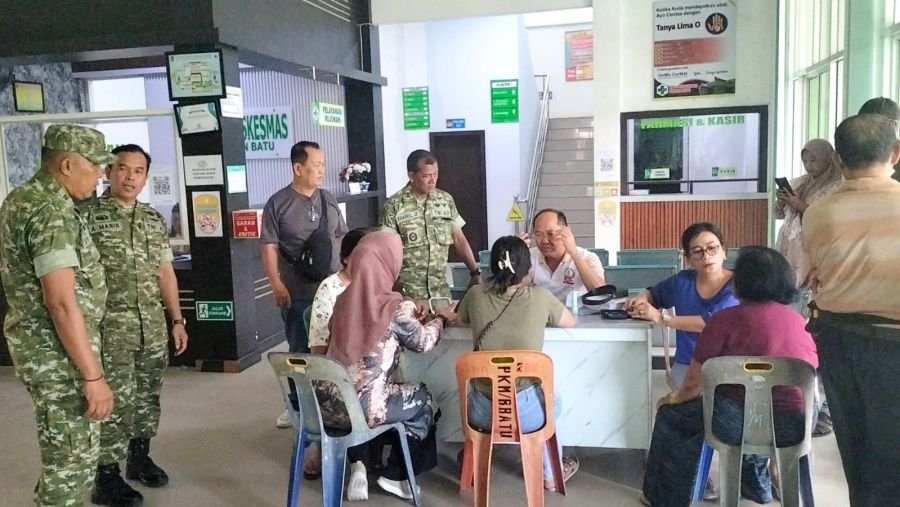 Danramil 03/Bgs Pimpin Pendampingan Pengecekan Awal Pemeriksaan Mata
