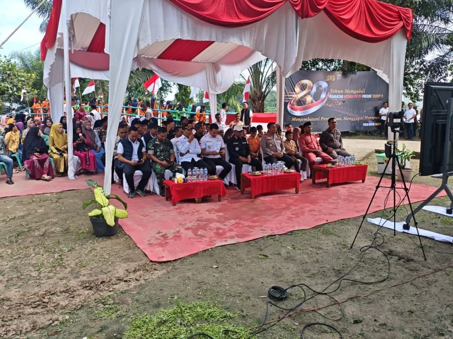 Danramil 03/Bunut Bunut Hadiri Peresmian Jembatan Merah Putih Secara Daring