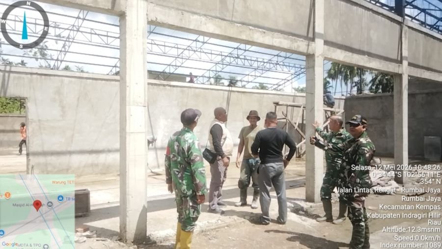 Danramil 03/Tempuling Cek Langsung Proyek Koperasi Merah Putih Kempas