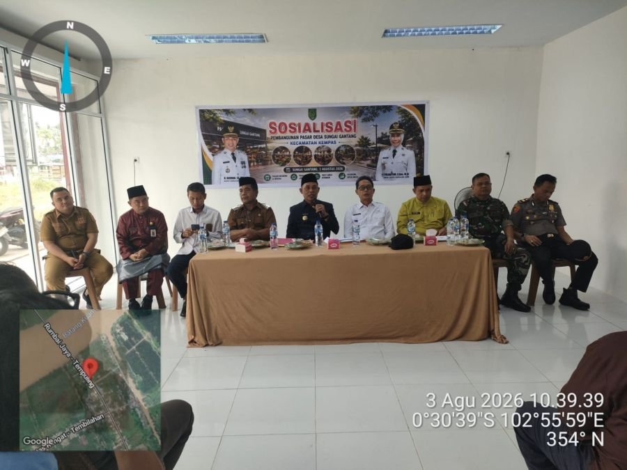 Danramil 03/Tempuling Hadiri Sosialisasi Pembangunan Pasar Sungai Gantang
