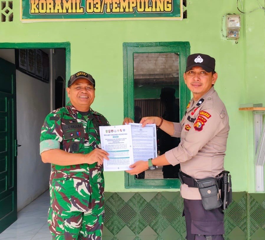 Danramil 03/Tempuling Terima Maklumat Karhutla, Pengawasan Wilayah Diperketat