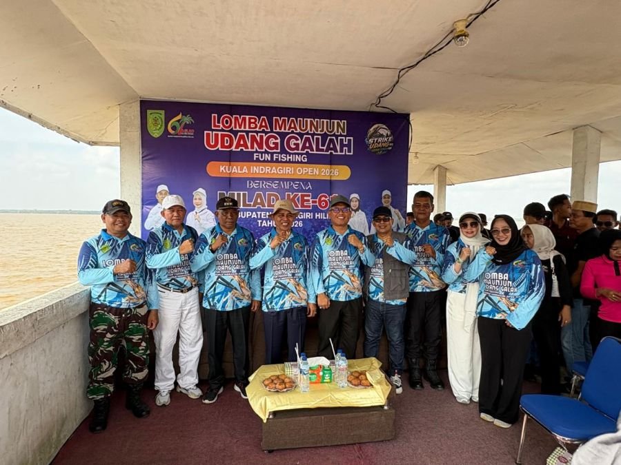 Danramil 04/Kuindra dan Forkopimda Sukseskan Lomba Mancing Udang Gala Sambut Milad ke-61 Inhil