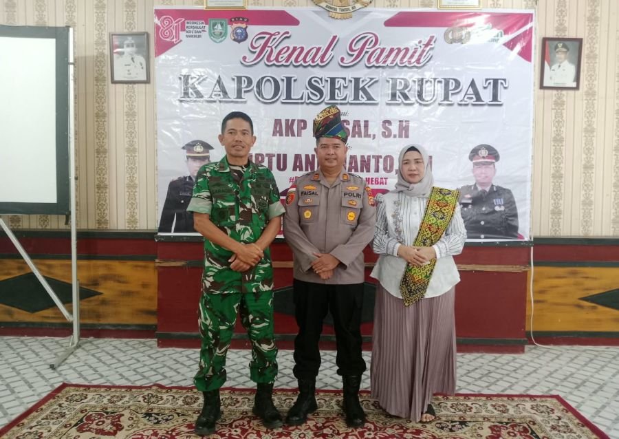Danramil 04/Rupat Hadiri Kenal Pamit Kapolsek Rupat, Sinergi TNI-Polri Terus Diperkuat