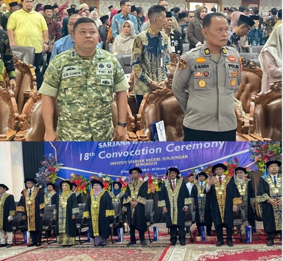 Danramil 05 Bukit Batu Hadiri Wisuda ISNJ, Dorong Lulusan Jadi Kekuatan Baru Bengkalis