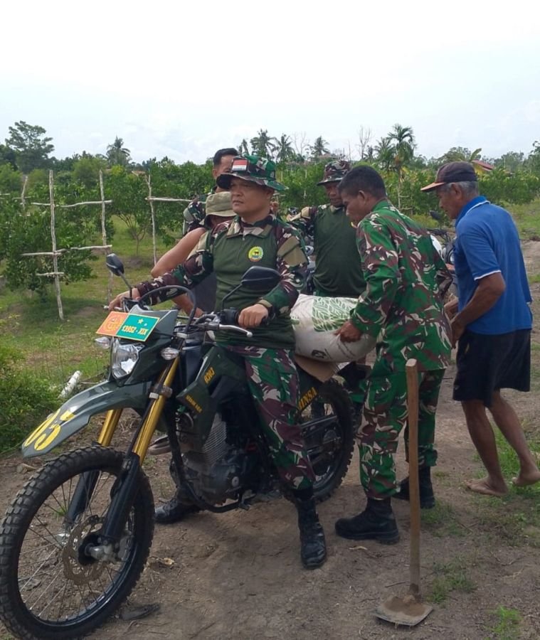 Danramil 05/Bukit Batu Kapten Inf Ucok Doni SamosirLaksanakan Kegiatan Ketahanan Pangan