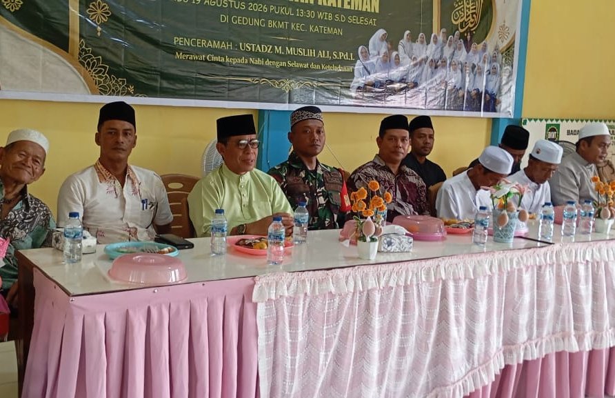 Danramil 06/KTM Hadiri Maulid Nabi di Kateman Perkuat Silaturahmi dan Kecintaan kepada Rasulullah