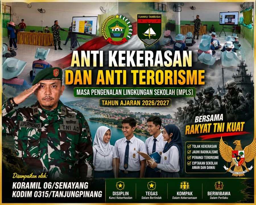 Danramil Senayang Pimpin Ikrar Pelajar Tolak Kekerasan dan Terorisme