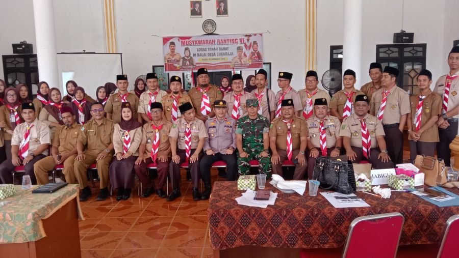 Danramil 07/KH menghadiri acara Musran Kwartir VI Logas Tanah Darat Dorong Pramuka Makin Solid