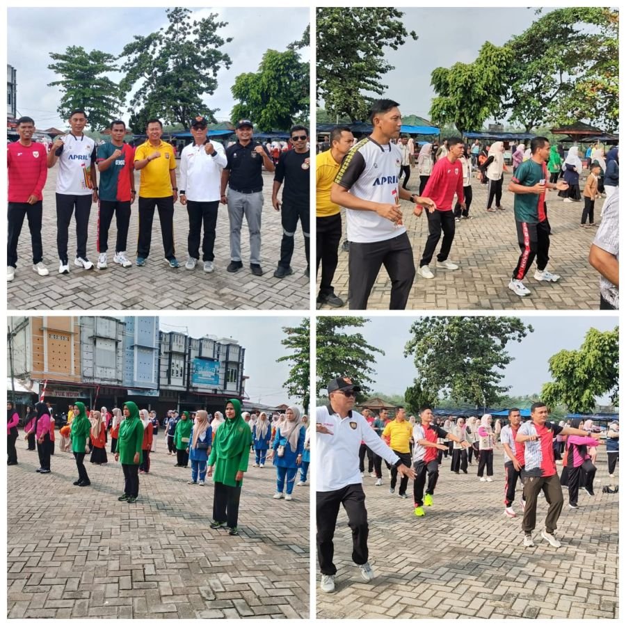 Danramil 07/KH menghadiri Kegiatan Senam Akbar Sambut HUT Kemerdekaan RI ke 81