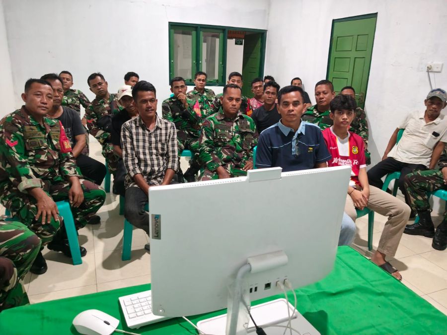 Danramil 07/KH Pimpin Nobar Piala Dunia 2026, Kuatkan semangat kebersamaan dengan warga